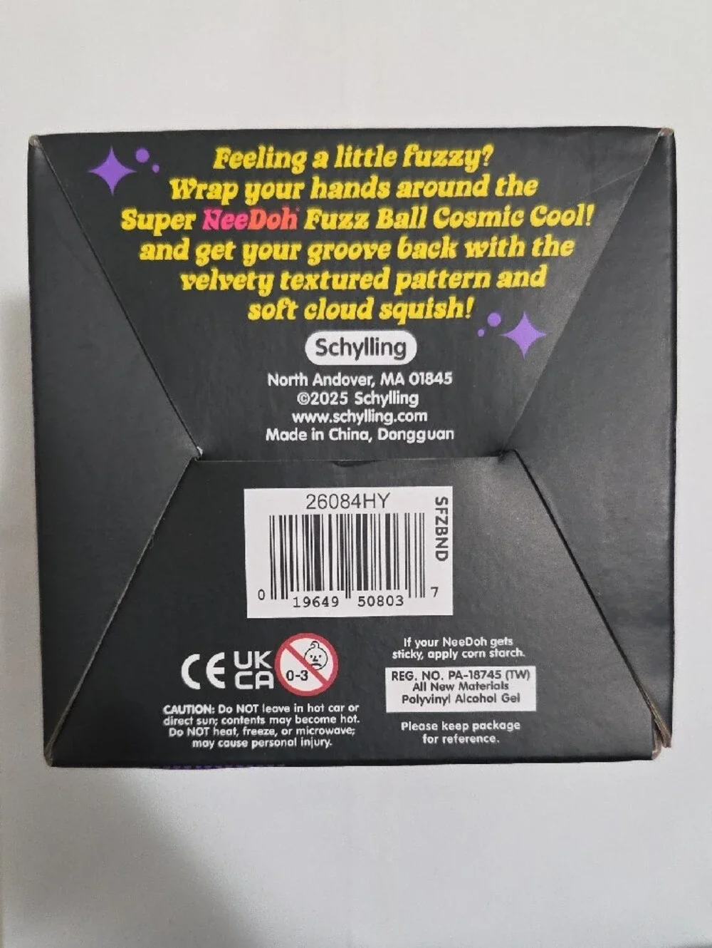 Needoh Super Fuzz Ball Purple Stress Toy-Authentic